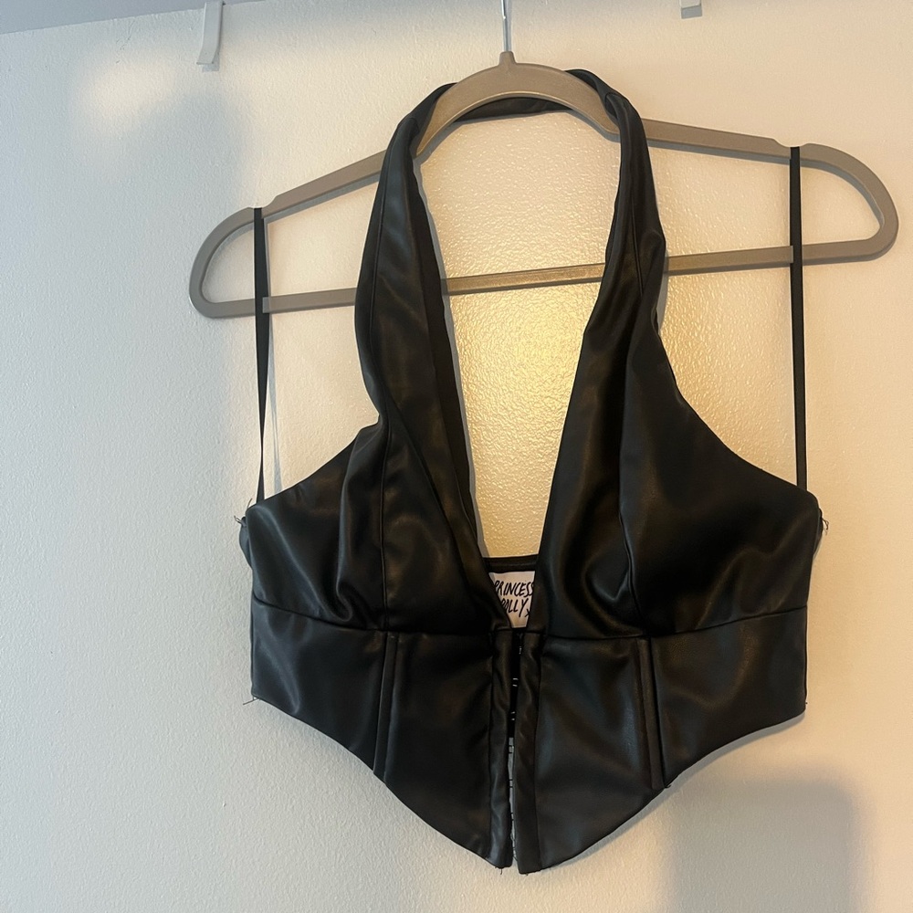 Black Halter Corset Top